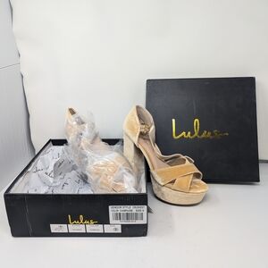 Lulu's Gold Platform Heels